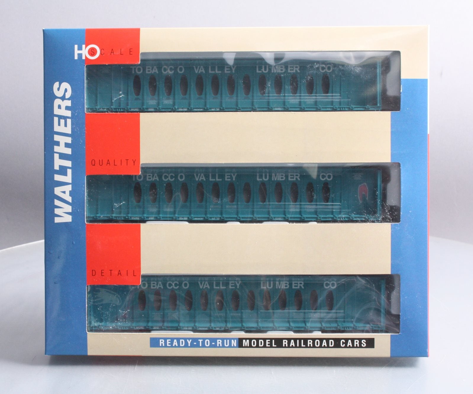 Walthers 932-34109 HO Tobacco Valley Lumber 72' Center Beam Flatcar (Pack of 3)