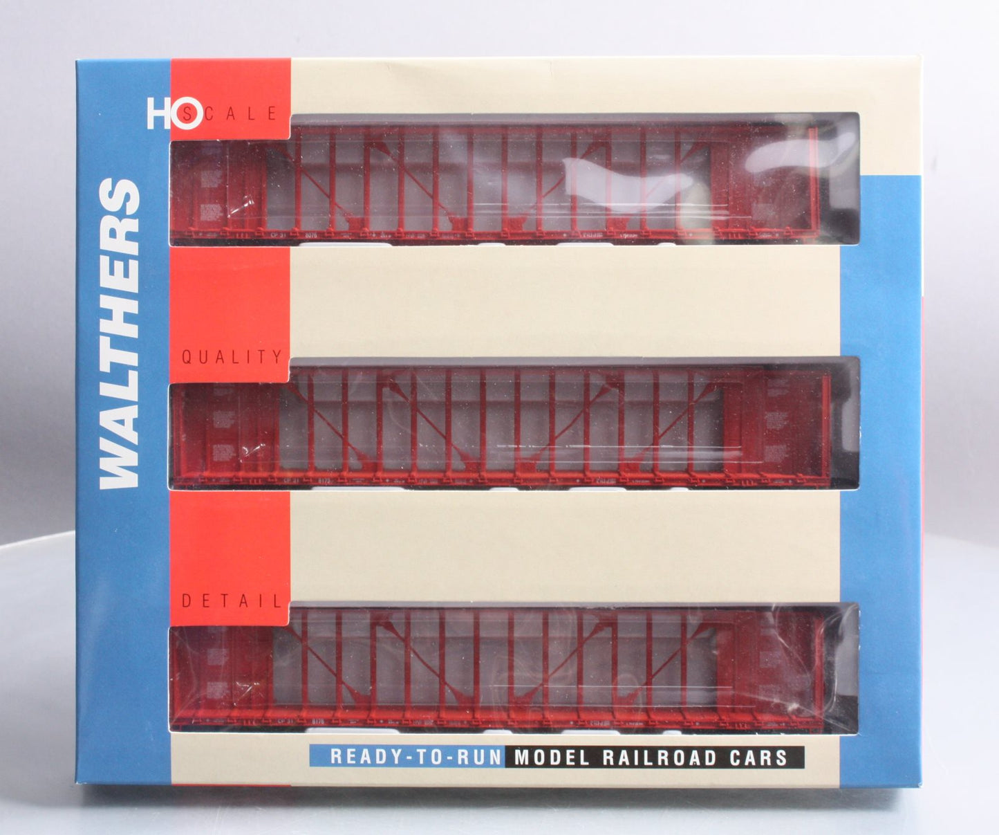 Walthers 932-34113 HO Scale Canadian Pacific 72' Center Beam Flatcar 3 Pack