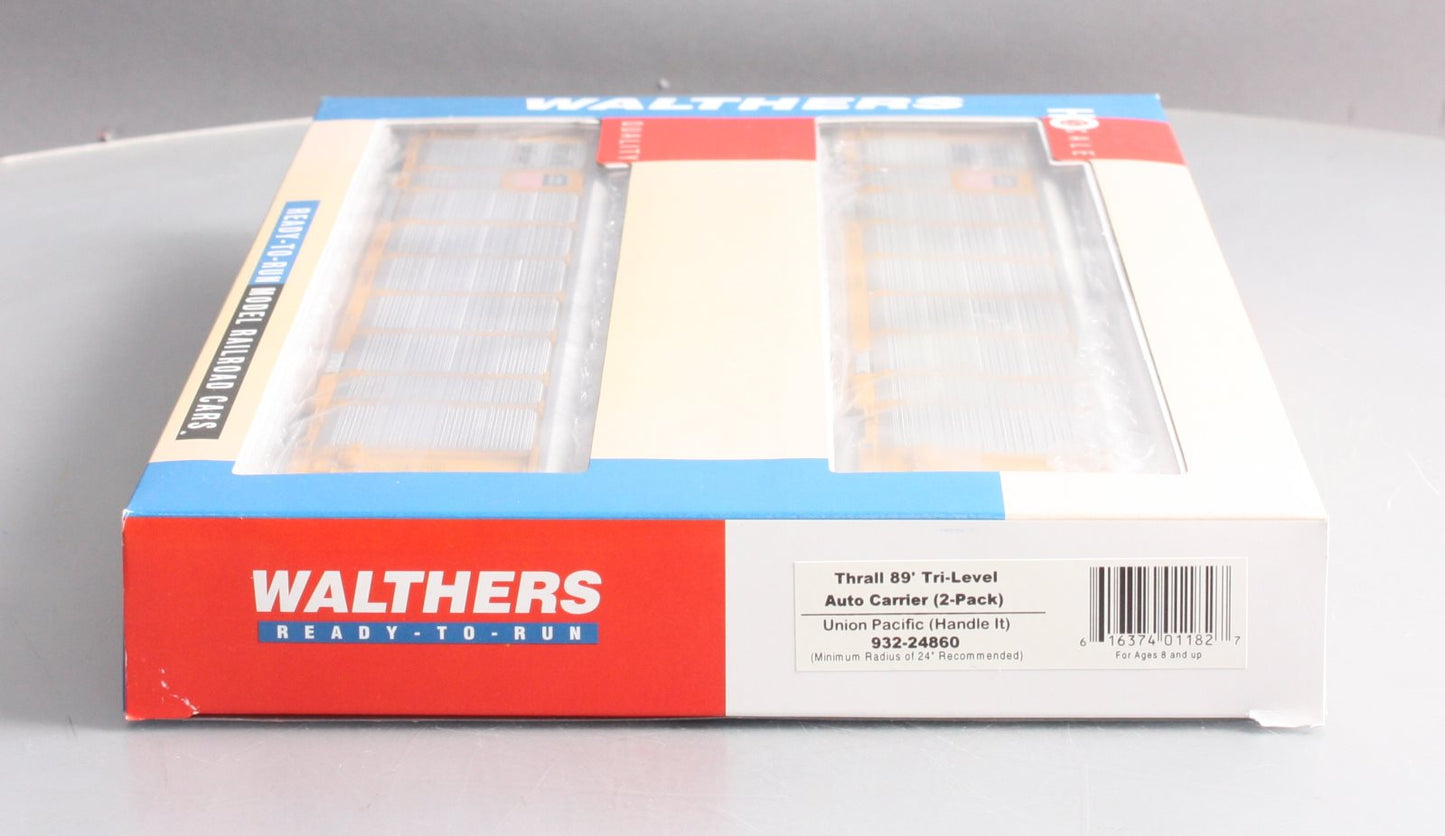 Walthers 932-24860 HO Scale U.P. Thrall 89' Tri-Level Auto Carrier (Pack of 2)