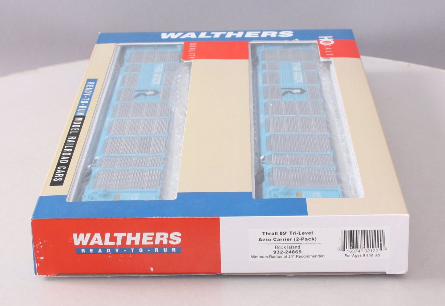 Walthers 932-24869 HO Rock Island Thrall 89' Tri-Level Auto Carrier (Pack of 2)