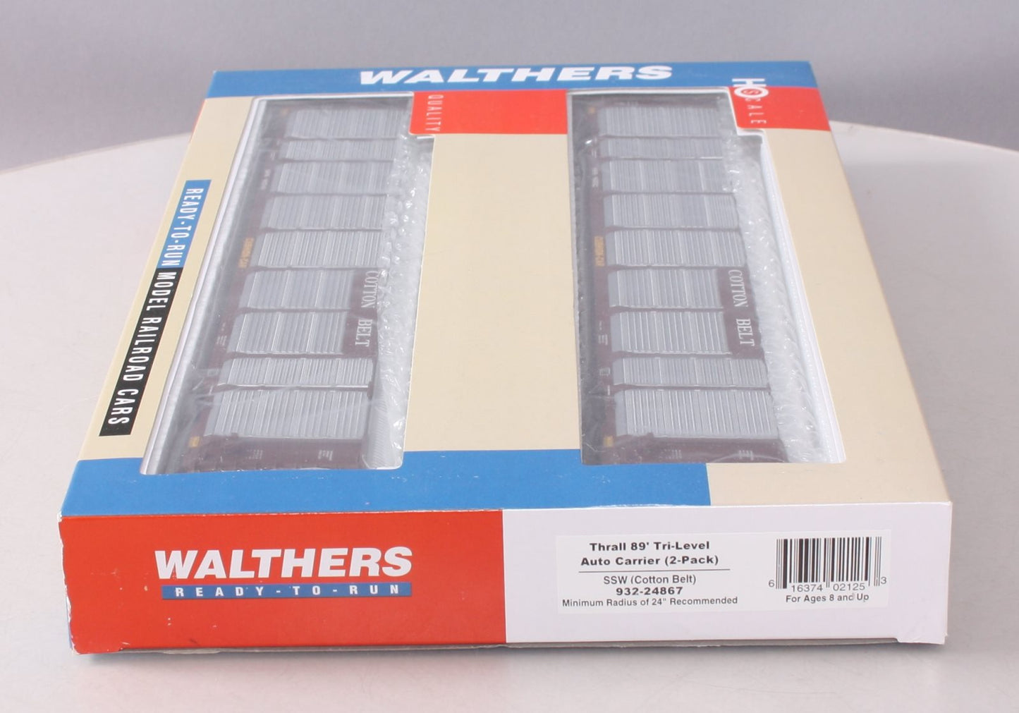 Walthers 932-24867 HO SSW Thrall 89' Tri-Level Auto Carrier (Set of 2)