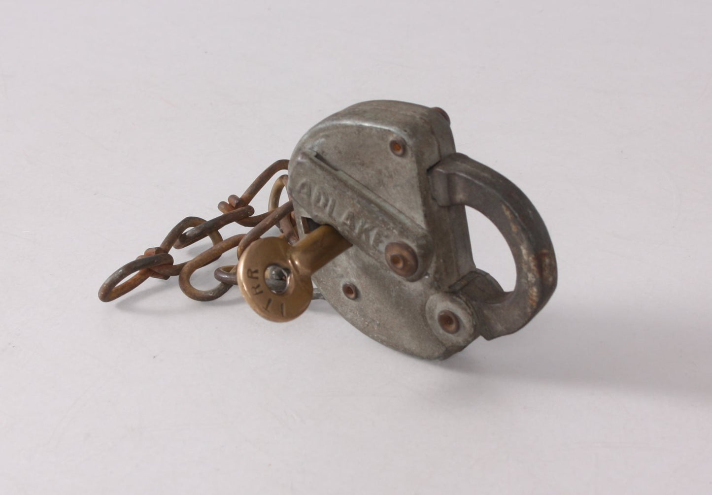 Adams & Westlake 'ADLAKE" Vintage 1920 I.T.R.R Railroad Lock VG