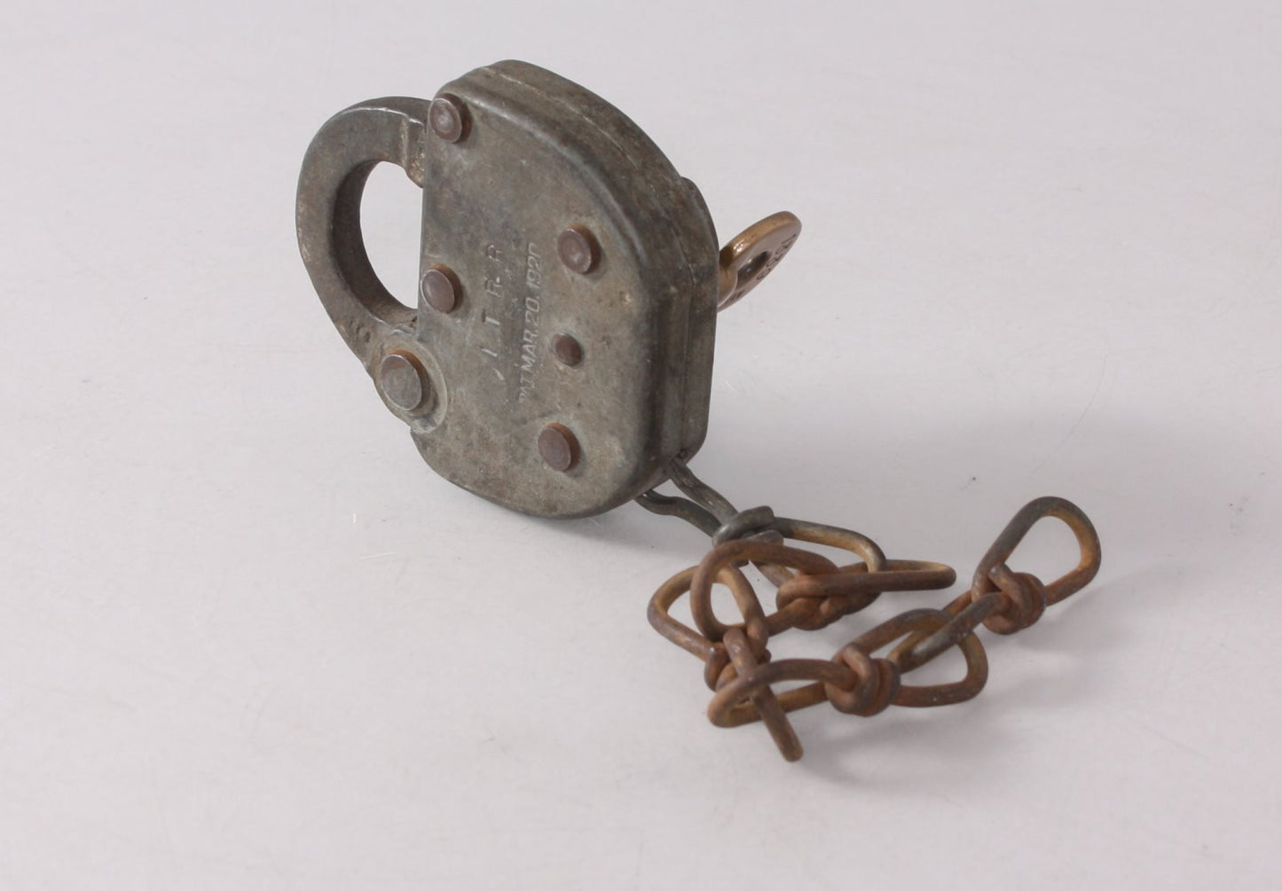 Adams & Westlake 'ADLAKE" Vintage 1920 I.T.R.R Railroad Lock VG