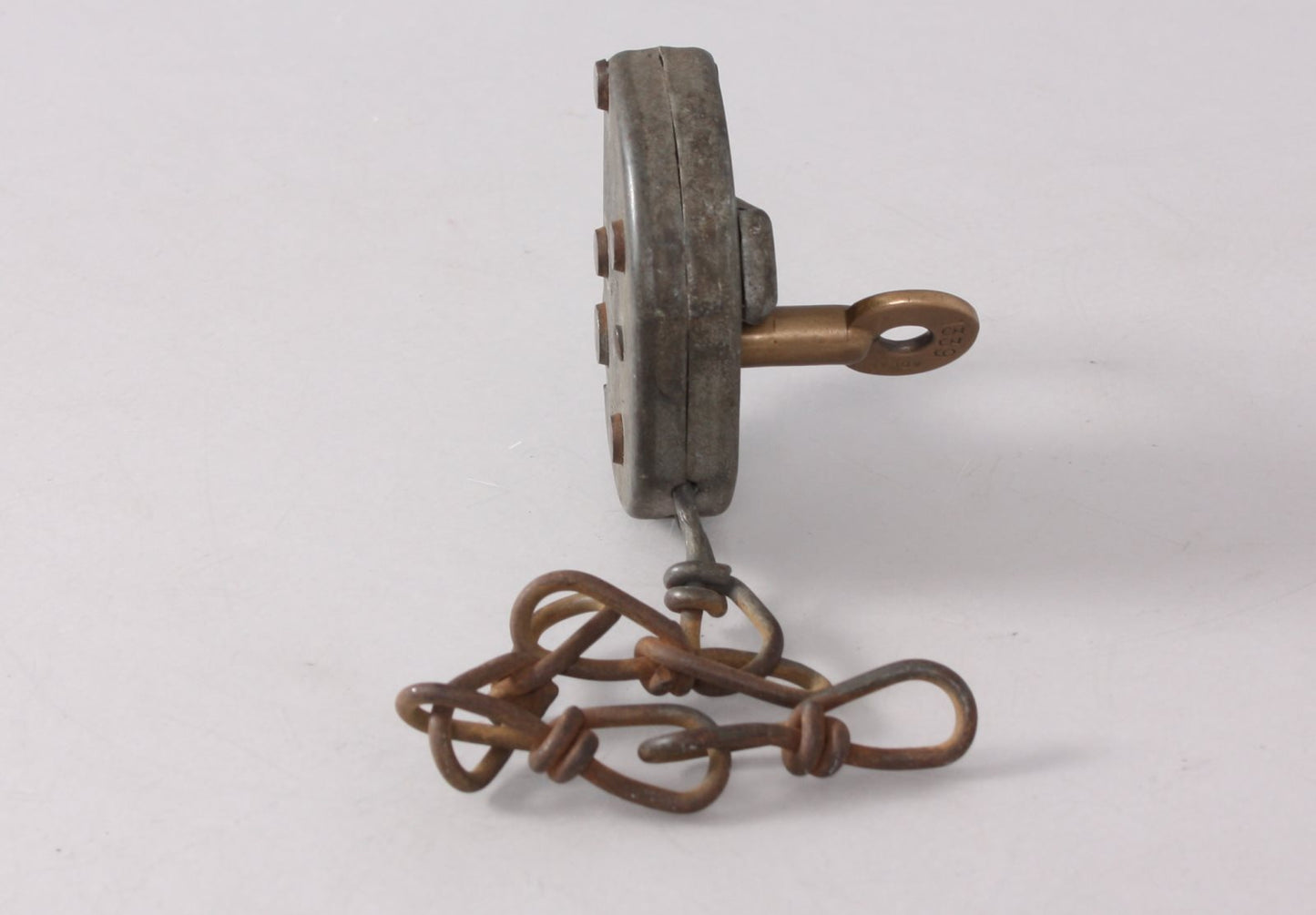 Adams & Westlake 'ADLAKE" Vintage 1920 I.T.R.R Railroad Lock VG