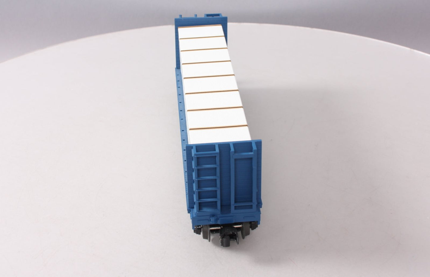 MTH 30-76344 O Gauge CSX Bulkhead Flatcar with Lumber Load #602483