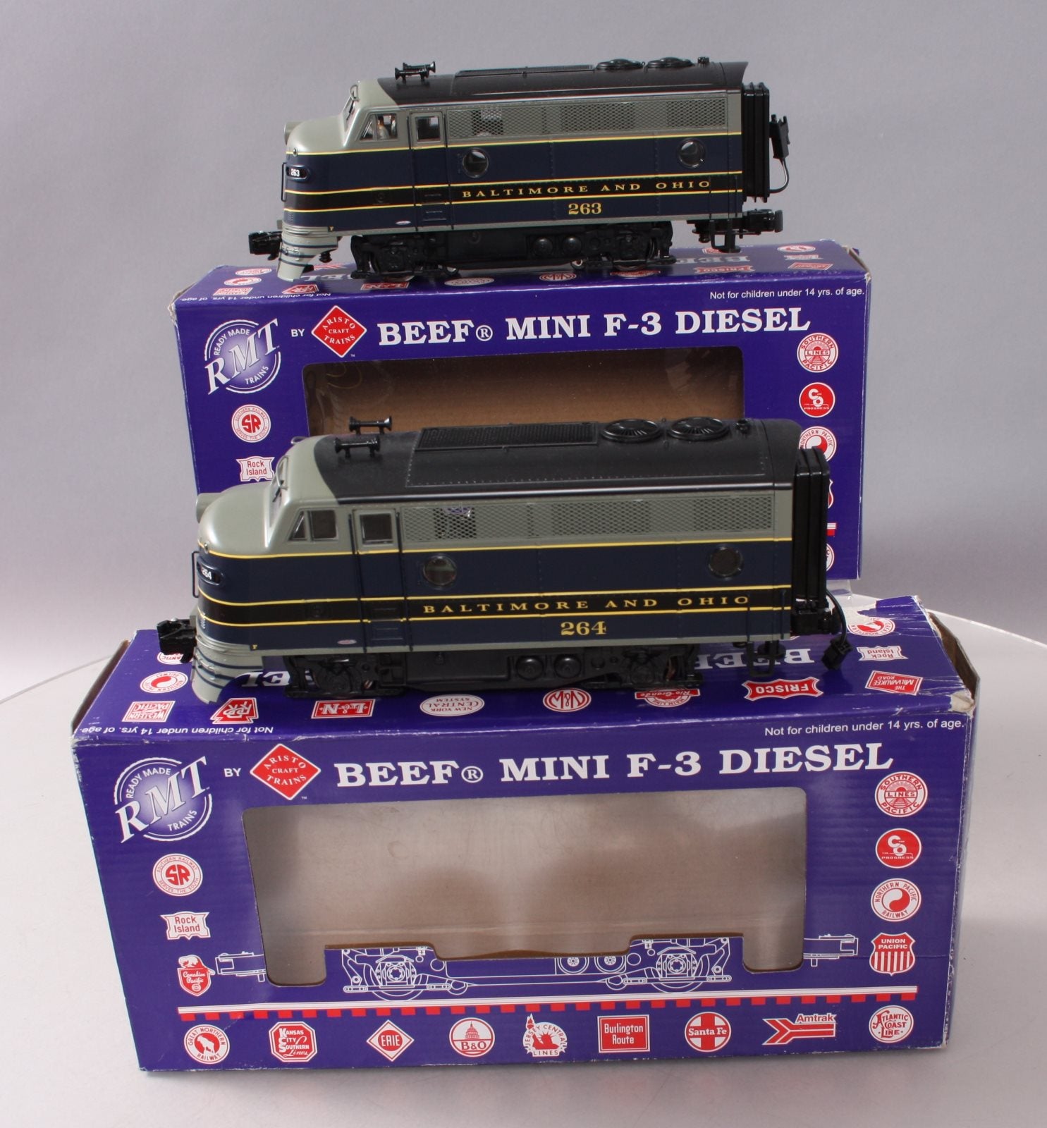RMT 92623 O Gauge Baltimore & Ohio BEEF A-A Diesel Locomotive Set