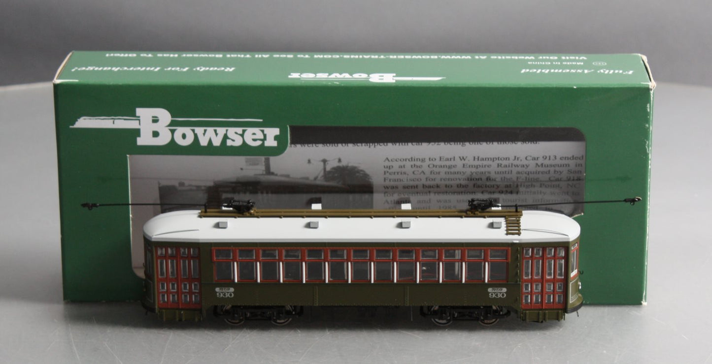 Bowser 12833 HO New Orleans RTA Perley Thomas 2-Truck Streetcar Standard DC #930