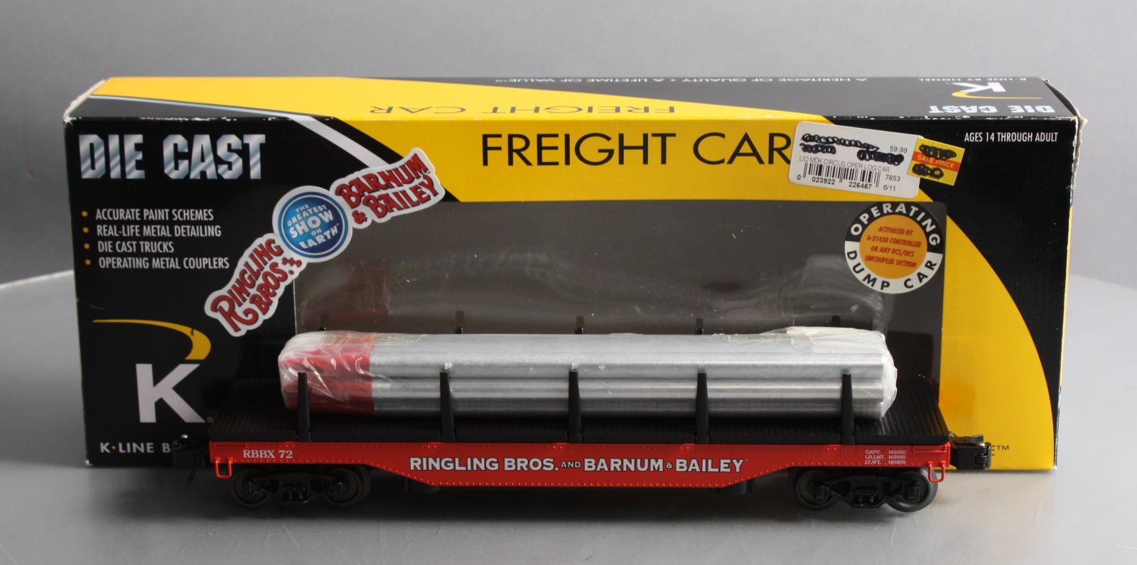 Lionel 6-22645 O Ringling Bros. Operating Tent Pole Dump Car