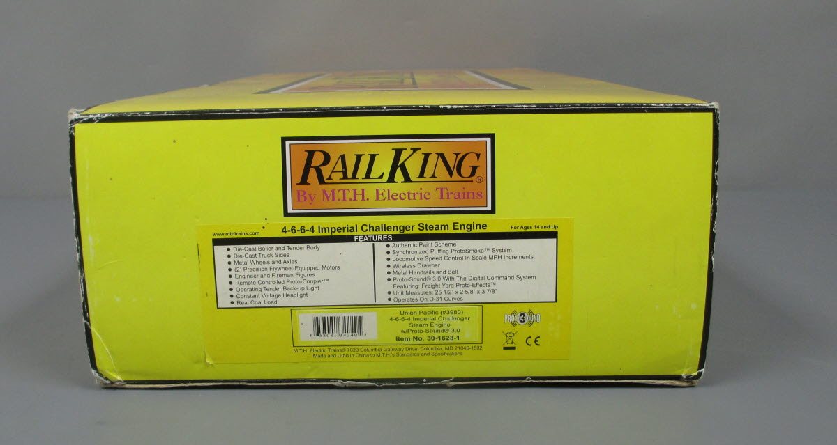 MTH 30-1623-1 O Union Pacific Imperial 4-6-6-4 Steam Locomotive w/P-S 3.0 #3980