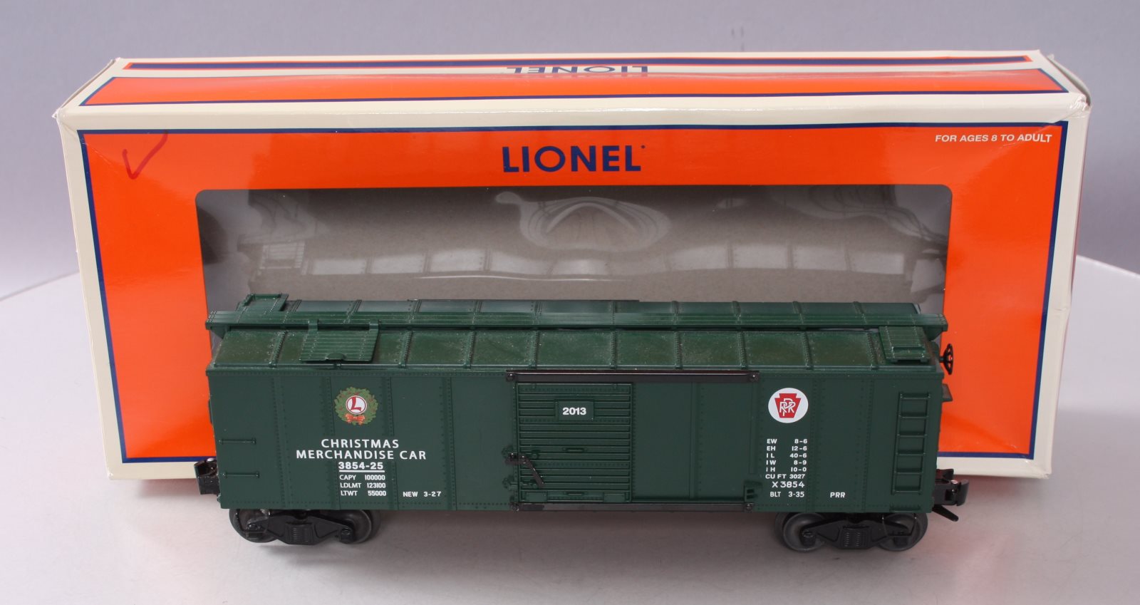 Lionel 6-27949 O PRR Christmas Operating Merchandise Car #3854-25