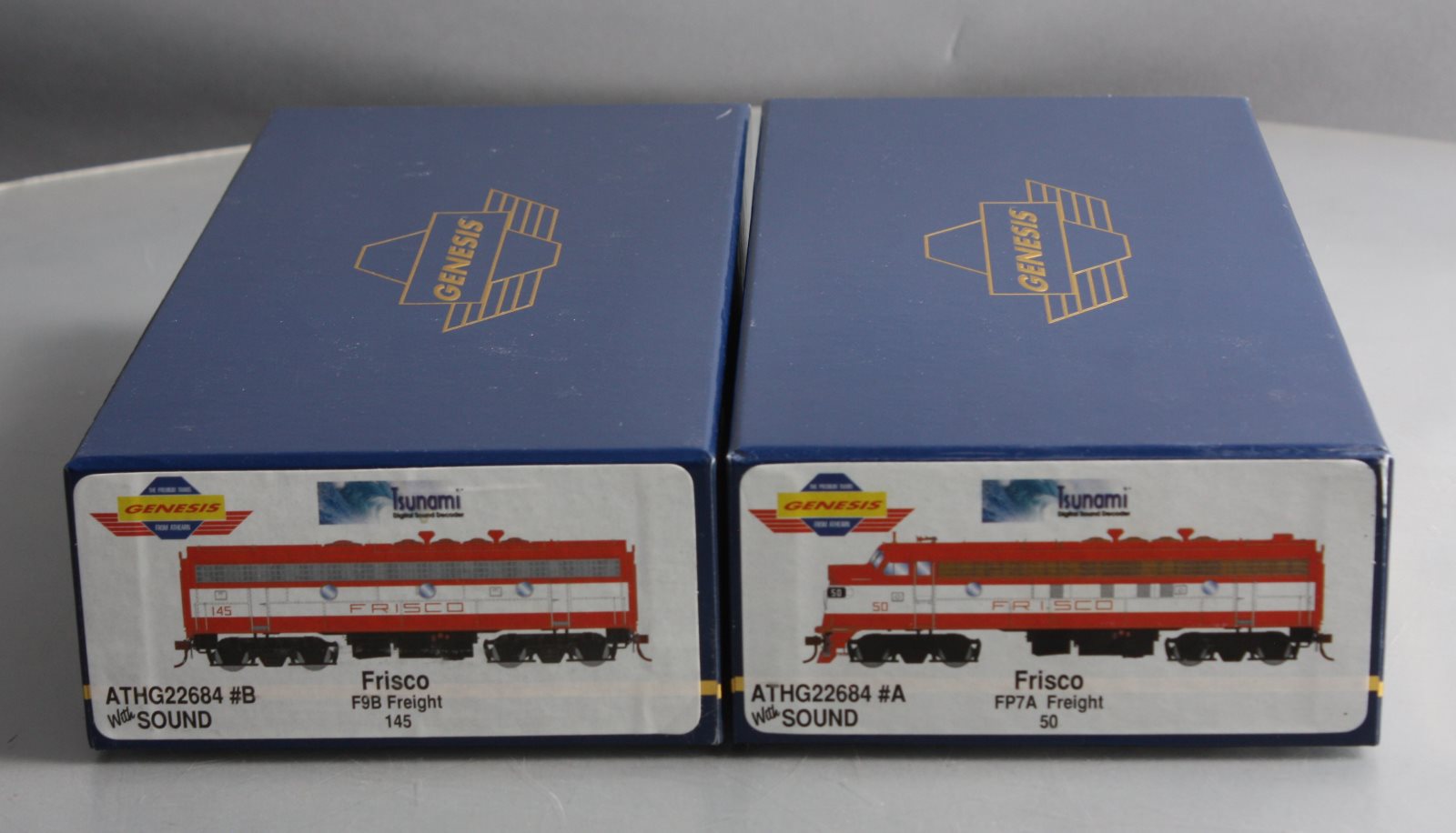 Athearn G22684 HO Frisco EMD FP7A/F9B Diesel Locomotive w/DCC & Sound #50A/#145B
