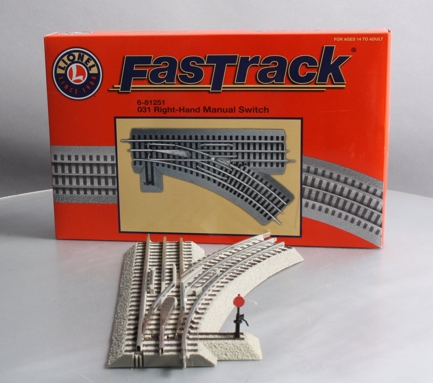 Lionel 6-81251 O Gauge O-31 Right Hand Manual FasTrack Switch Turnout