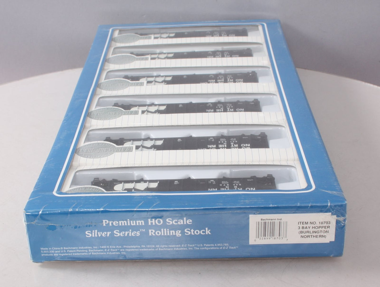 Bachmann 18703 HO Burlington Northern 3-Bay 100-Ton Open Hoppers (Pack of 6)