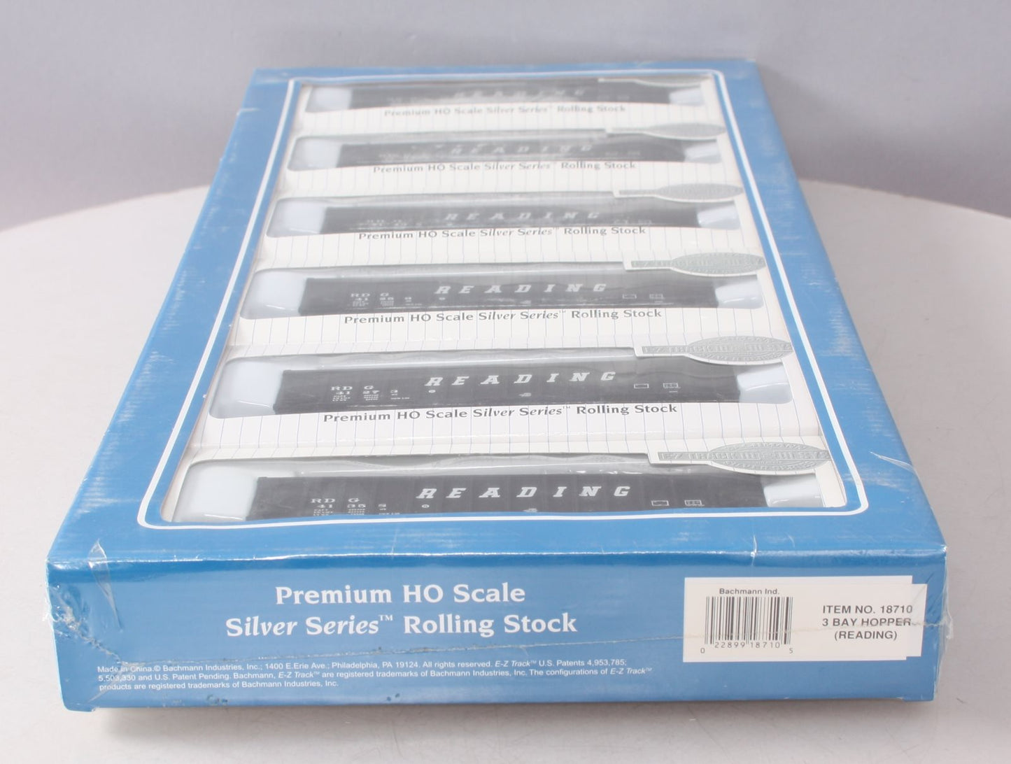 Bachmann 18710 HO Scale Reading 3-Bay 100-Ton Open Hopper (Pack of 6)