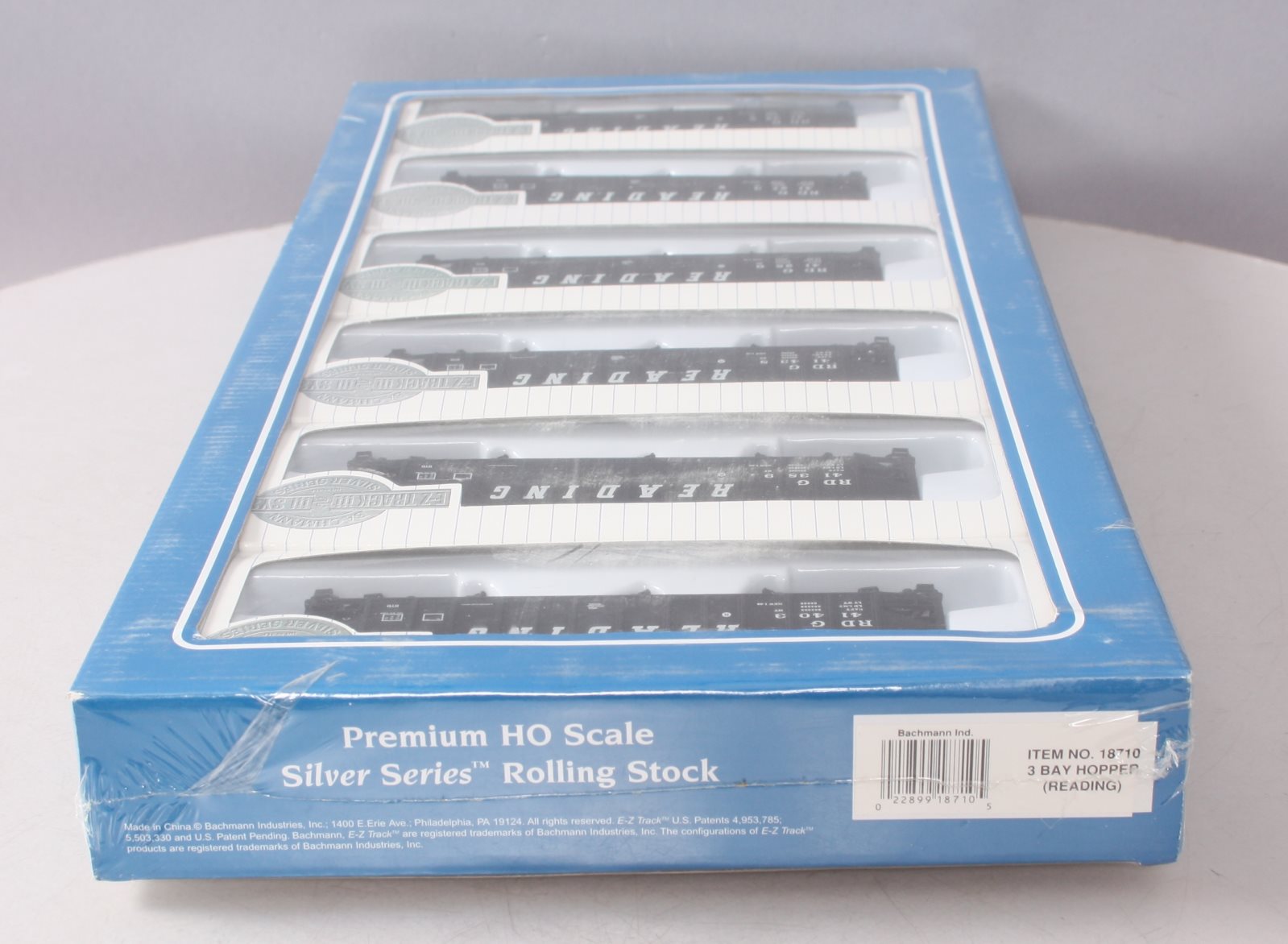 Bachmann 18710 HO Scale Reading 3-Bay 100-Ton Open Hopper (Pack of 6)