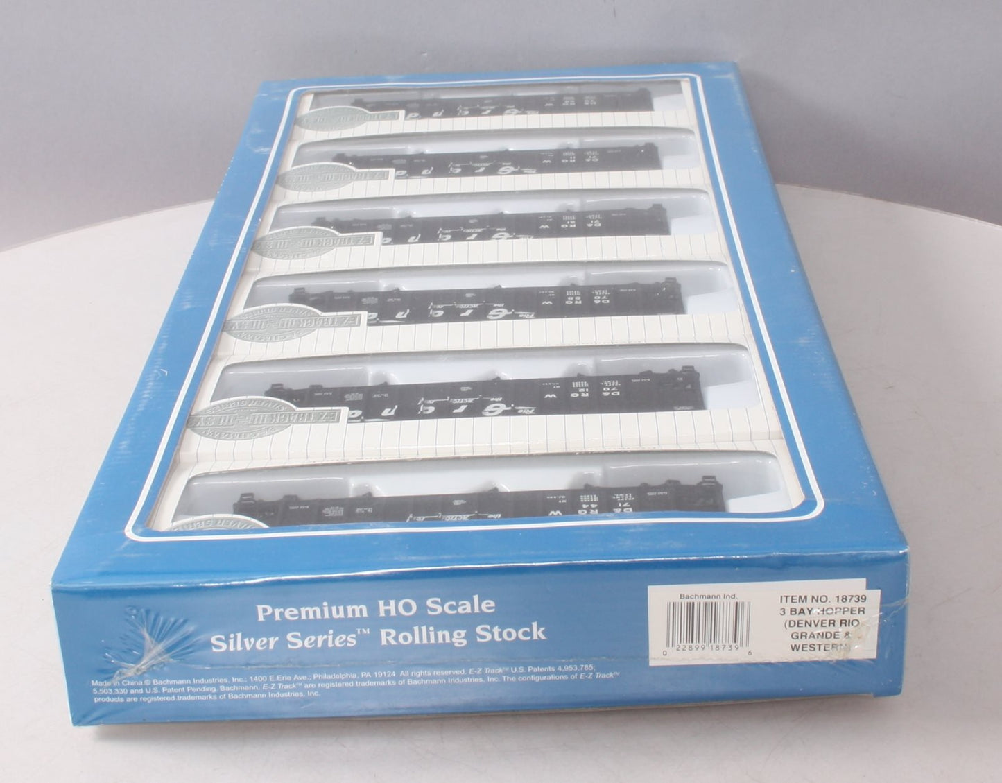 Bachmann 18739 HO Denver & Rio Grande Western 3-Bay Hopper (Pack of 6)