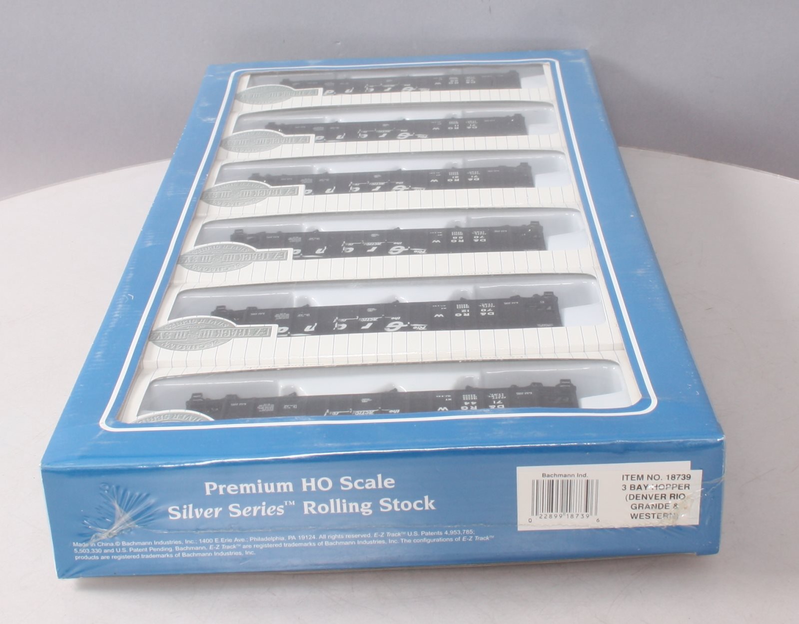 Bachmann 18739 HO Denver & Rio Grande Western 3-Bay Hopper (Pack of 6)