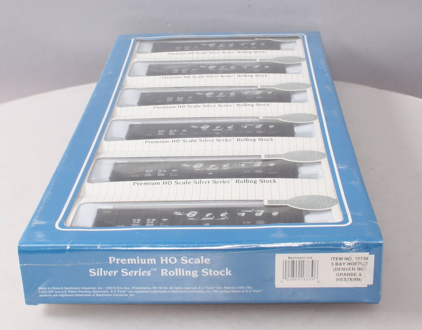 Bachmann 18739 HO Denver & Rio Grande Western 3-Bay Hopper (Pack of 6)
