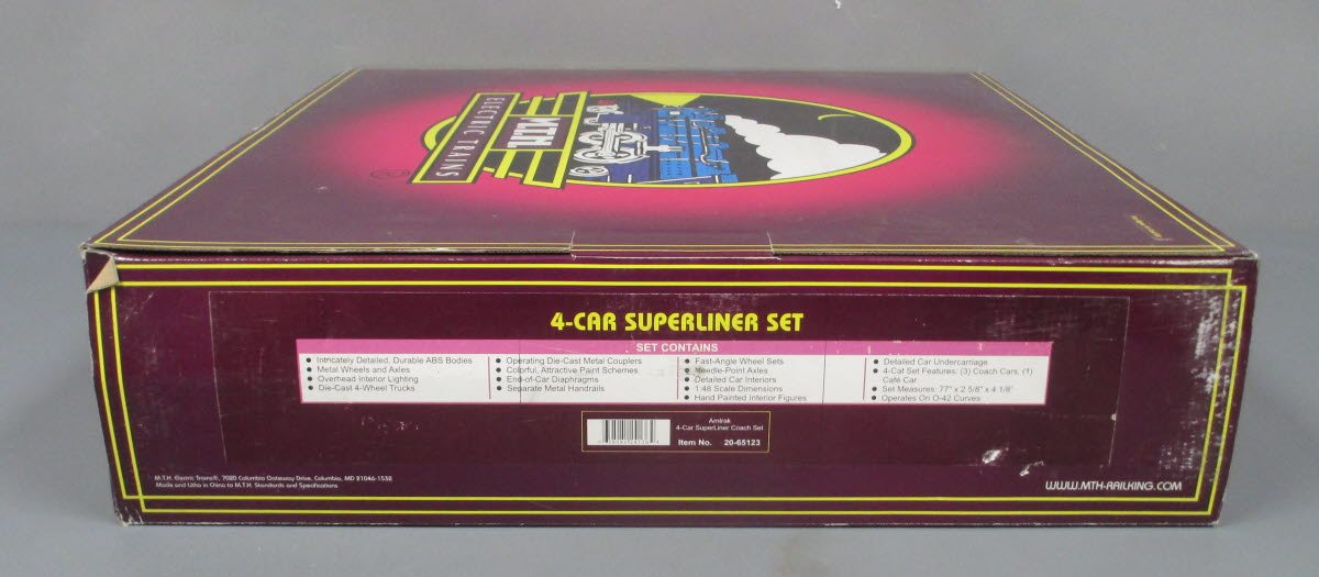 MTH 20-65123 O Amtrak Premier SuperLiner Passenger Car Set (Set of 4)