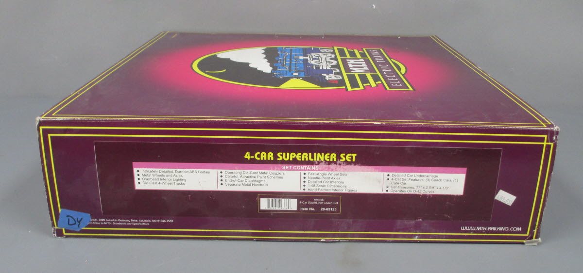 MTH 20-65123 O Amtrak Premier SuperLiner Passenger Car Set (Set of 4)