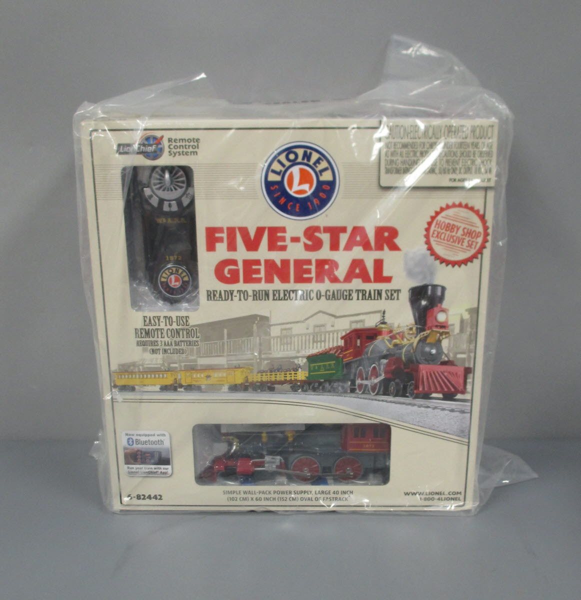 Lionel 6-82442 O Gauge 5-Star General LionChief Steam Train Set with Bluetooth