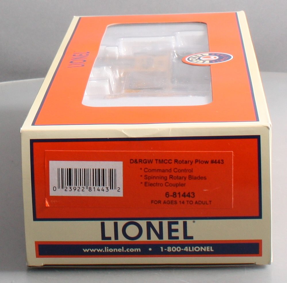 Lionel 6-81443 O Rio Grande Command Control Rotary Snowplow