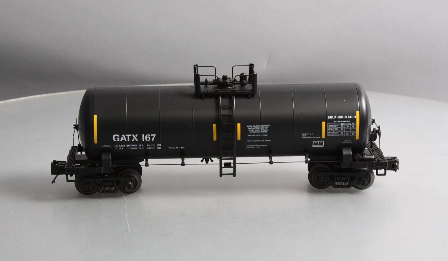MTH 20-96286 O Gauge GATX Tank Car #167