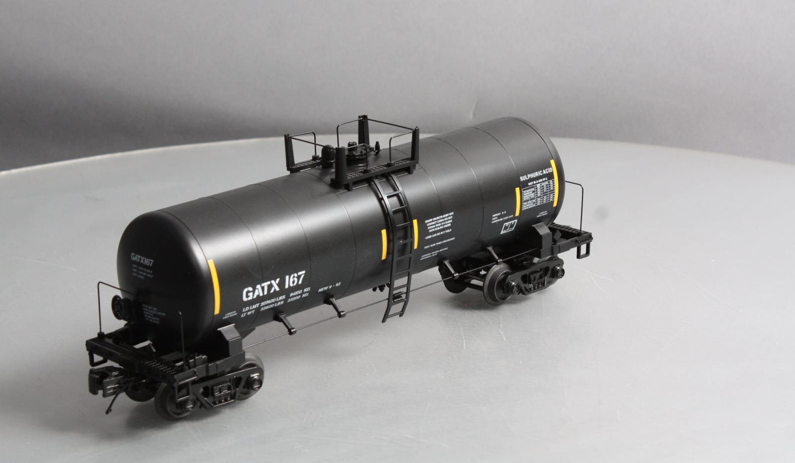 MTH 20-96286 O Gauge GATX Tank Car #167