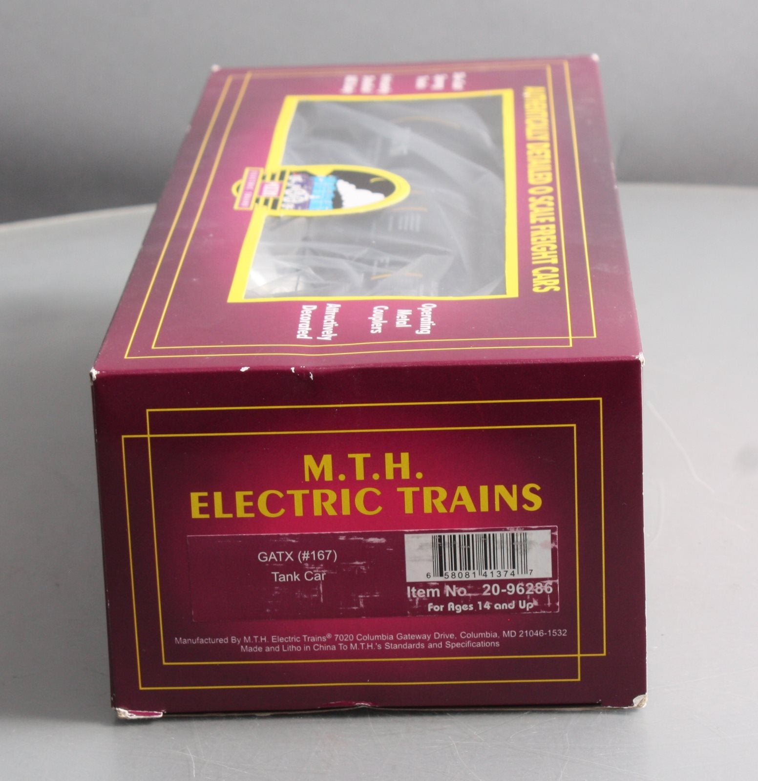 MTH 20-96286 O Gauge GATX Tank Car #167