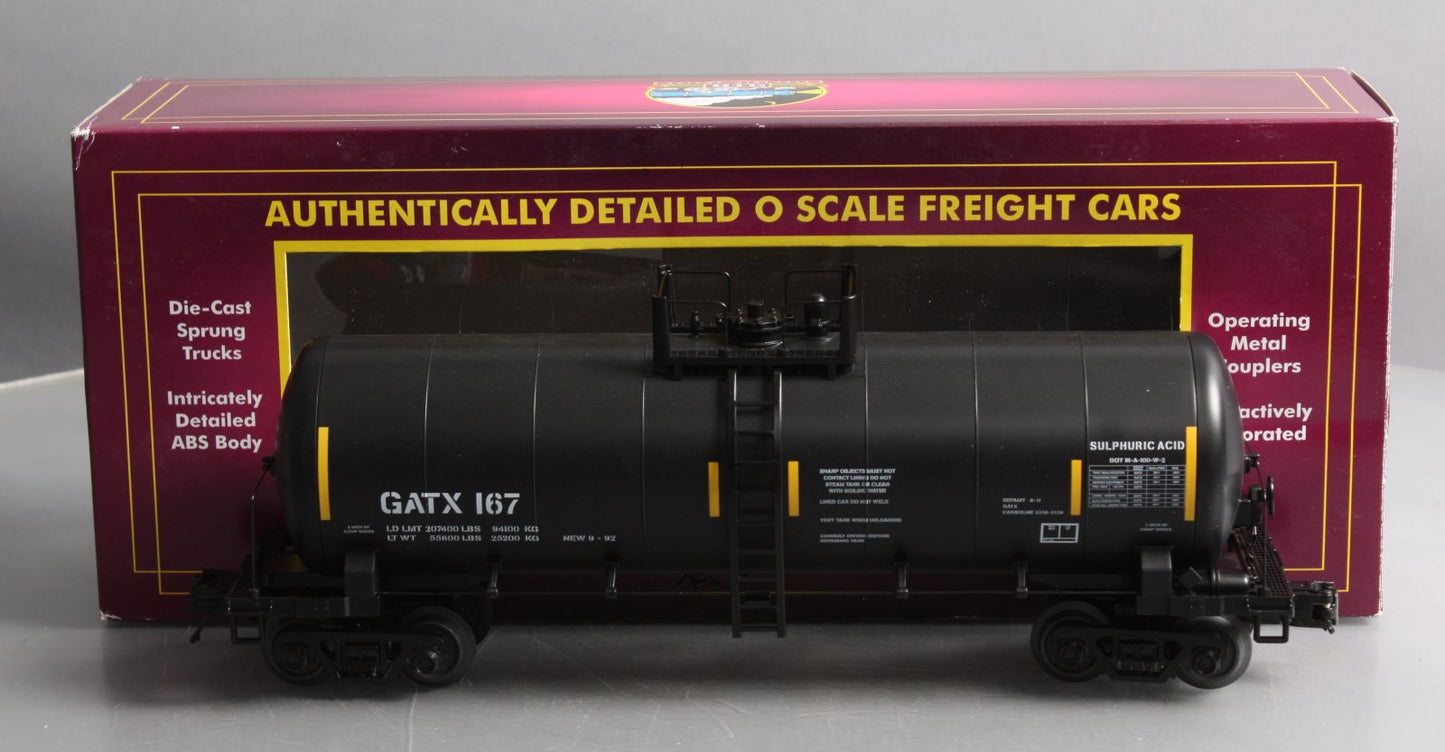 MTH 20-96286 O Gauge GATX Tank Car #167