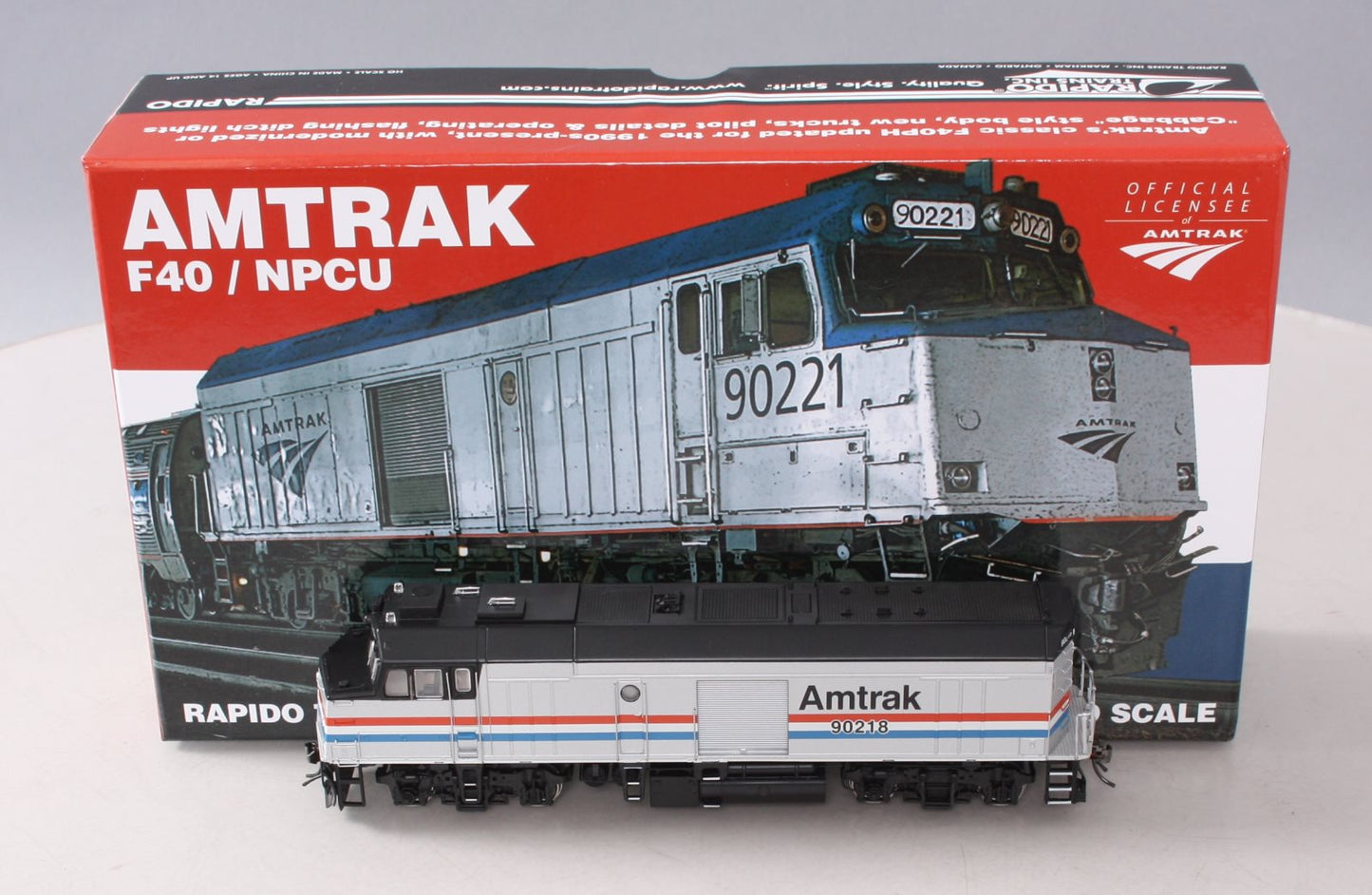 Rapido Trains 81502 Ho AMTRAK F40 90218 W/sd