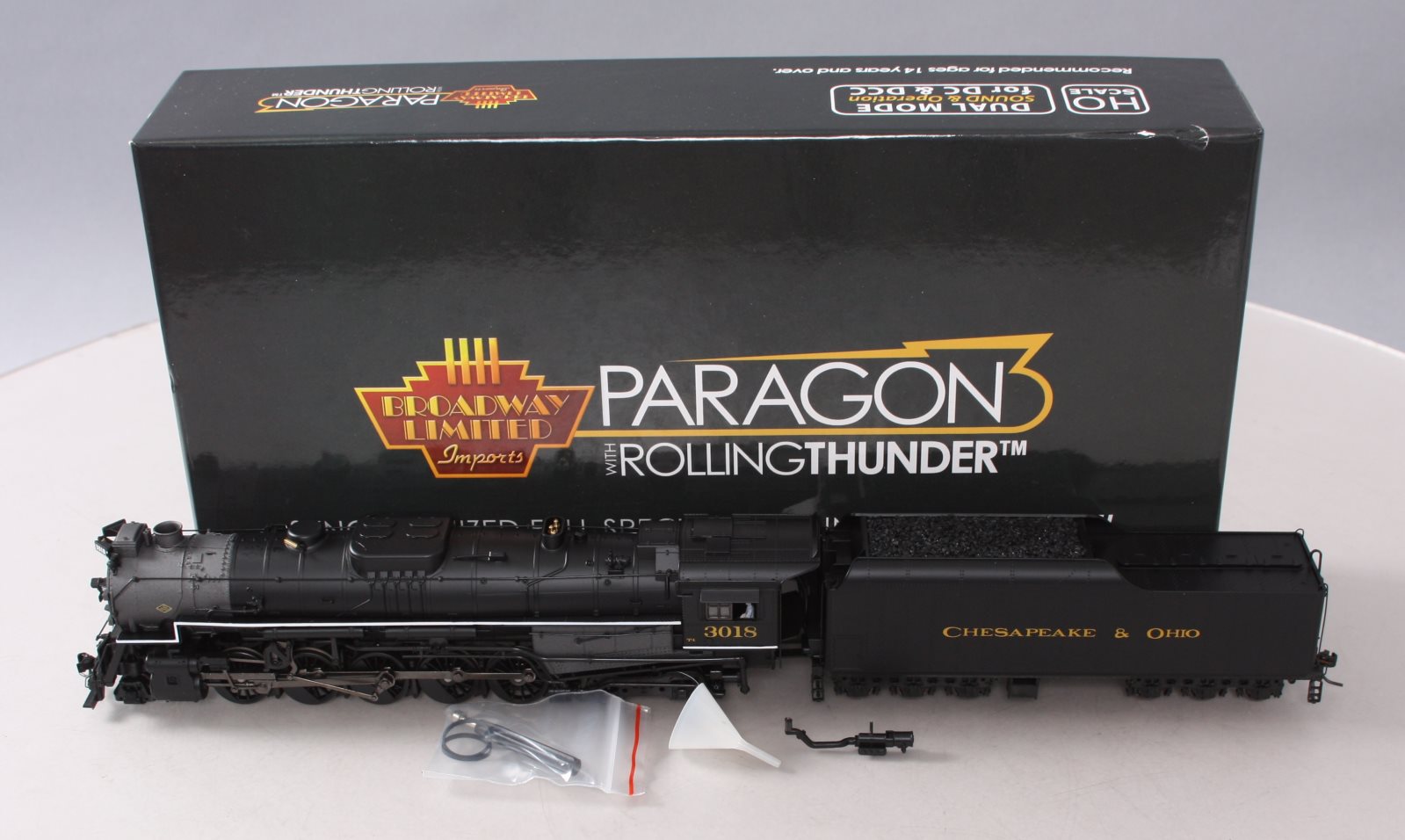 Broadway Limited 4589 HO C&O T-1 2-10-4 Steam Locomotive w/ Paragon3 #3018