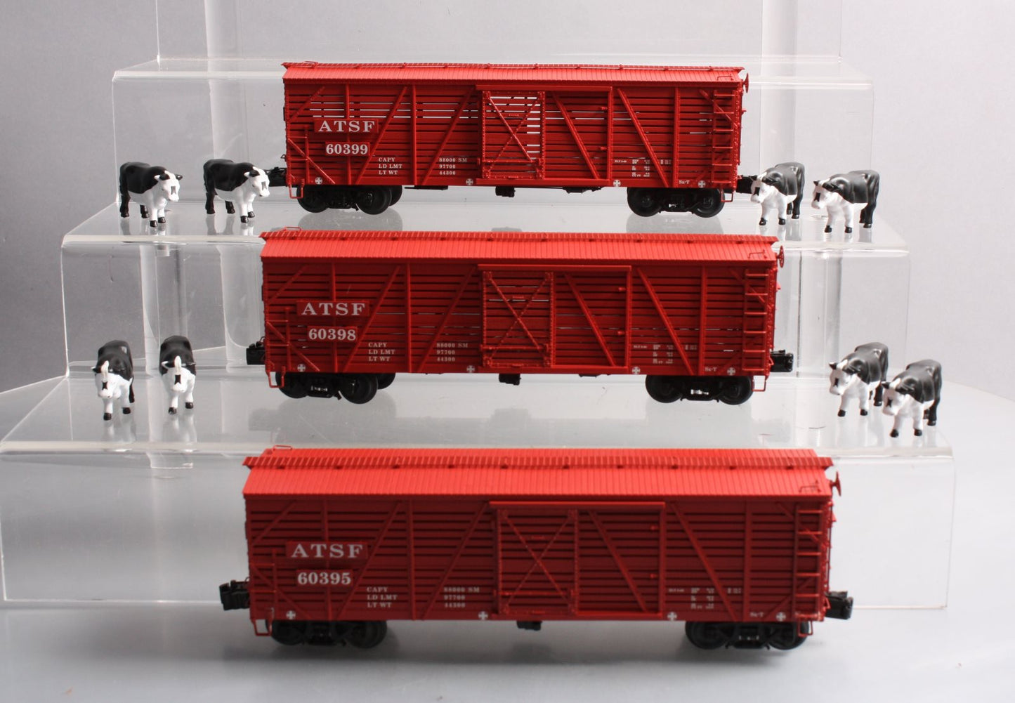 Lionel 2026820 O VISIONLINE Santa Fe Stock Car #60395 (Set of 3)