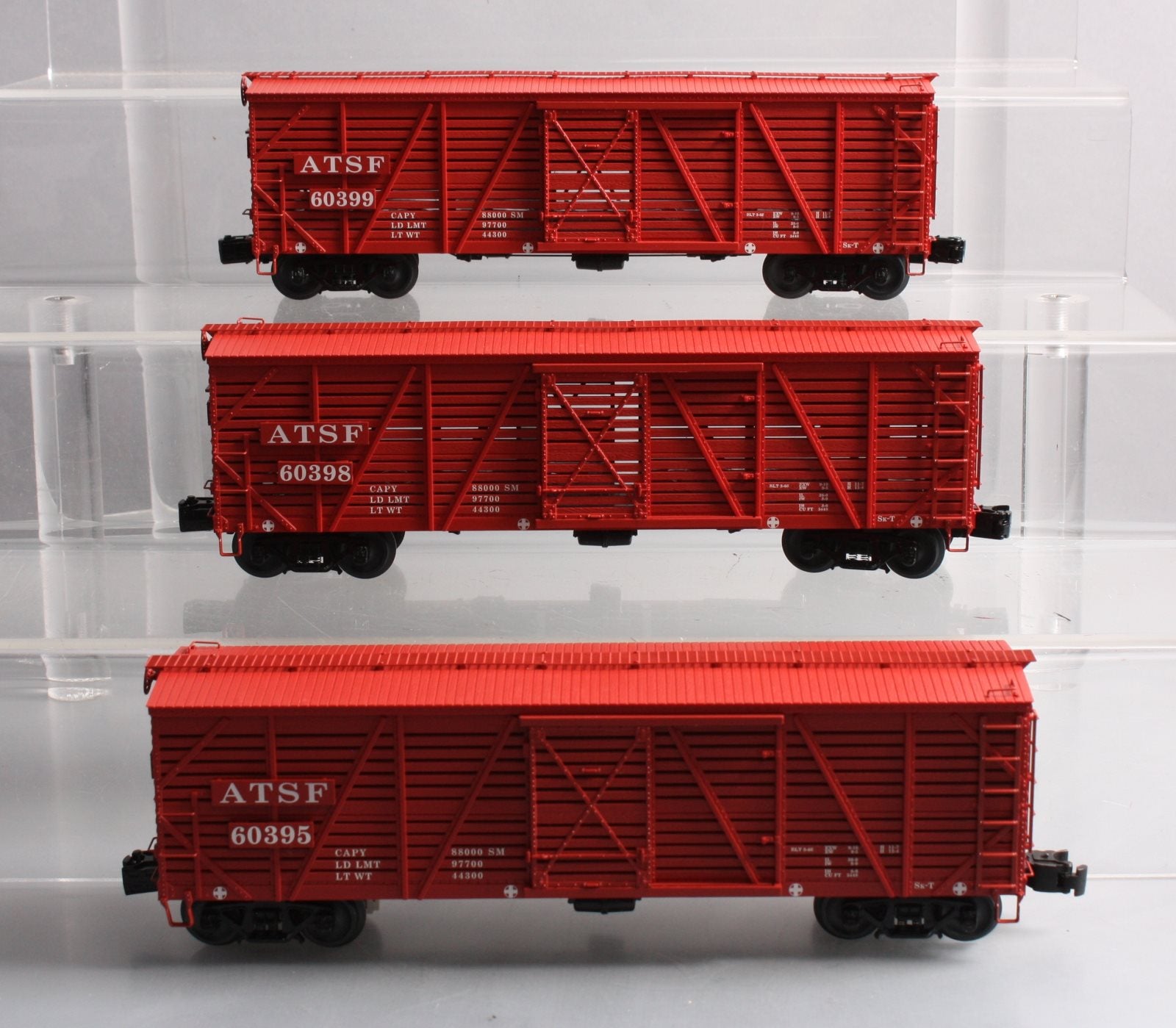 Lionel 2026820 O VISIONLINE Santa Fe Stock Car #60395 (Set of 3)