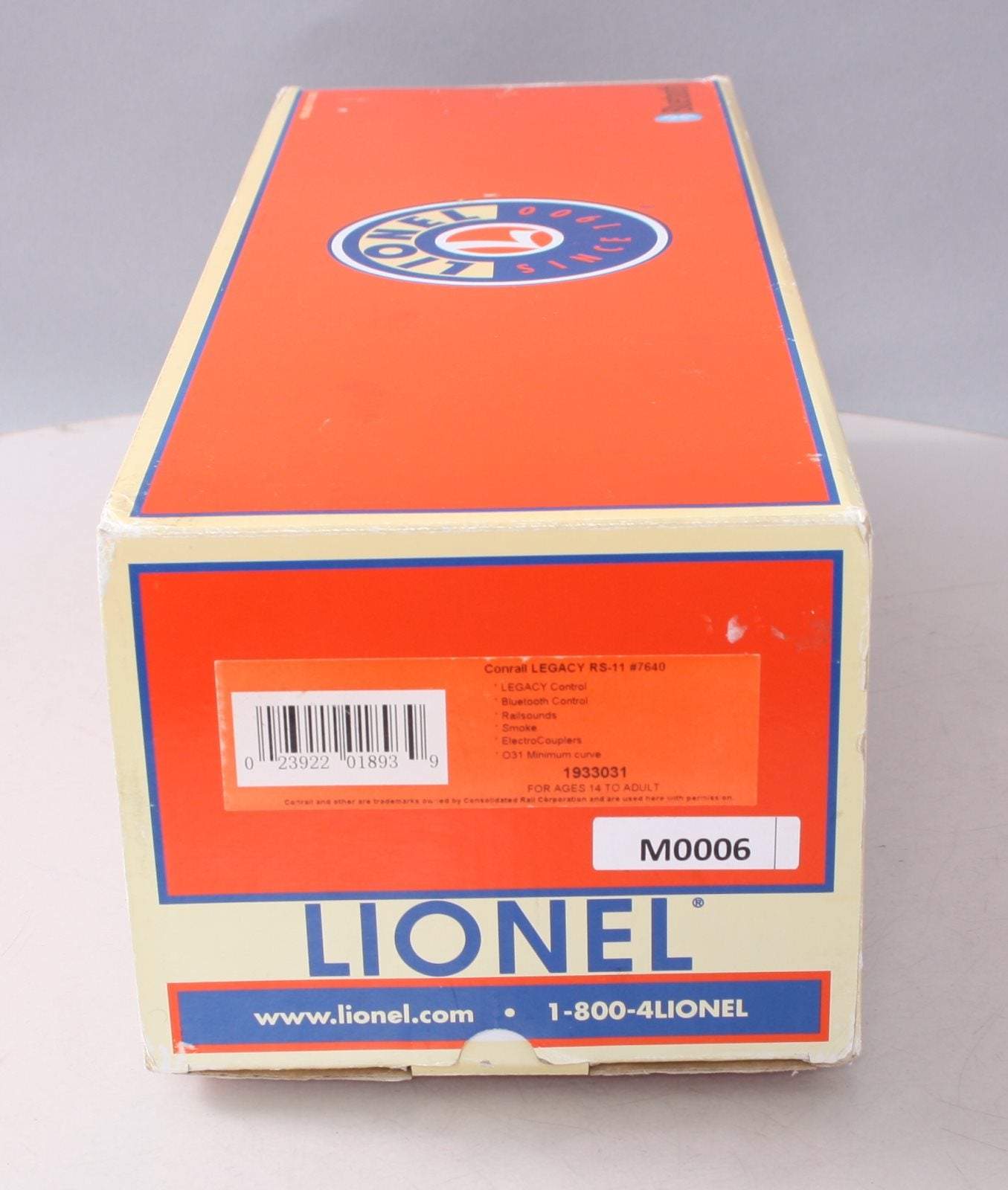 Lionel 1933031 O Conrail BTO Legacy RS-11 Diesel Locomotive #7640