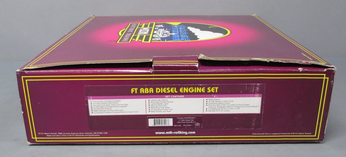 MTH 20-2744-1 C&NW FT ABA Diesel Engine Set w/PS2 #4051A/4054A/4051B