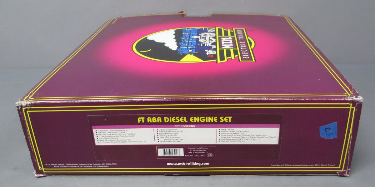 MTH 20-2744-1 C&NW FT ABA Diesel Engine Set w/PS2 #4051A/4054A/4051B