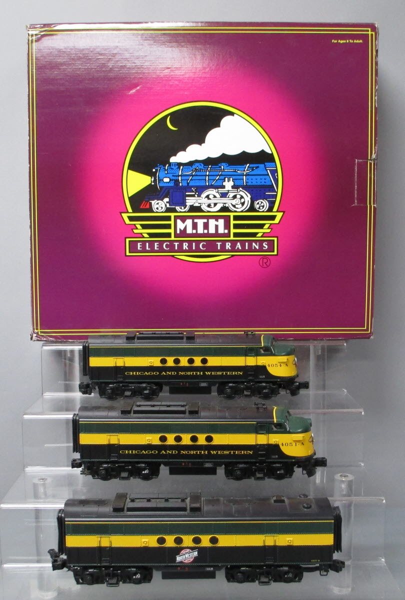 MTH 20-2744-1 C&NW FT ABA Diesel Engine Set w/PS2 #4051A/4054A/4051B