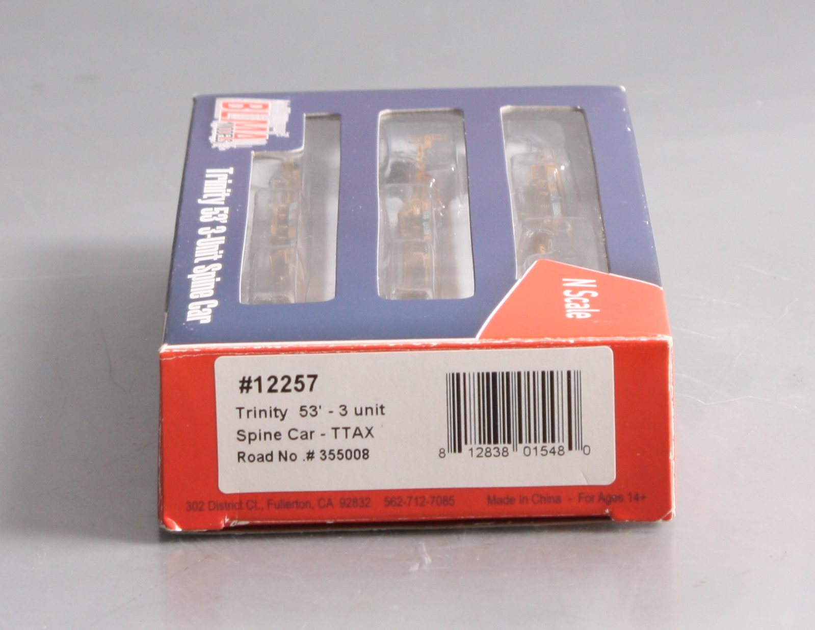 BLMA Models 12257 TTAX 3-Unit Spine Car #355008