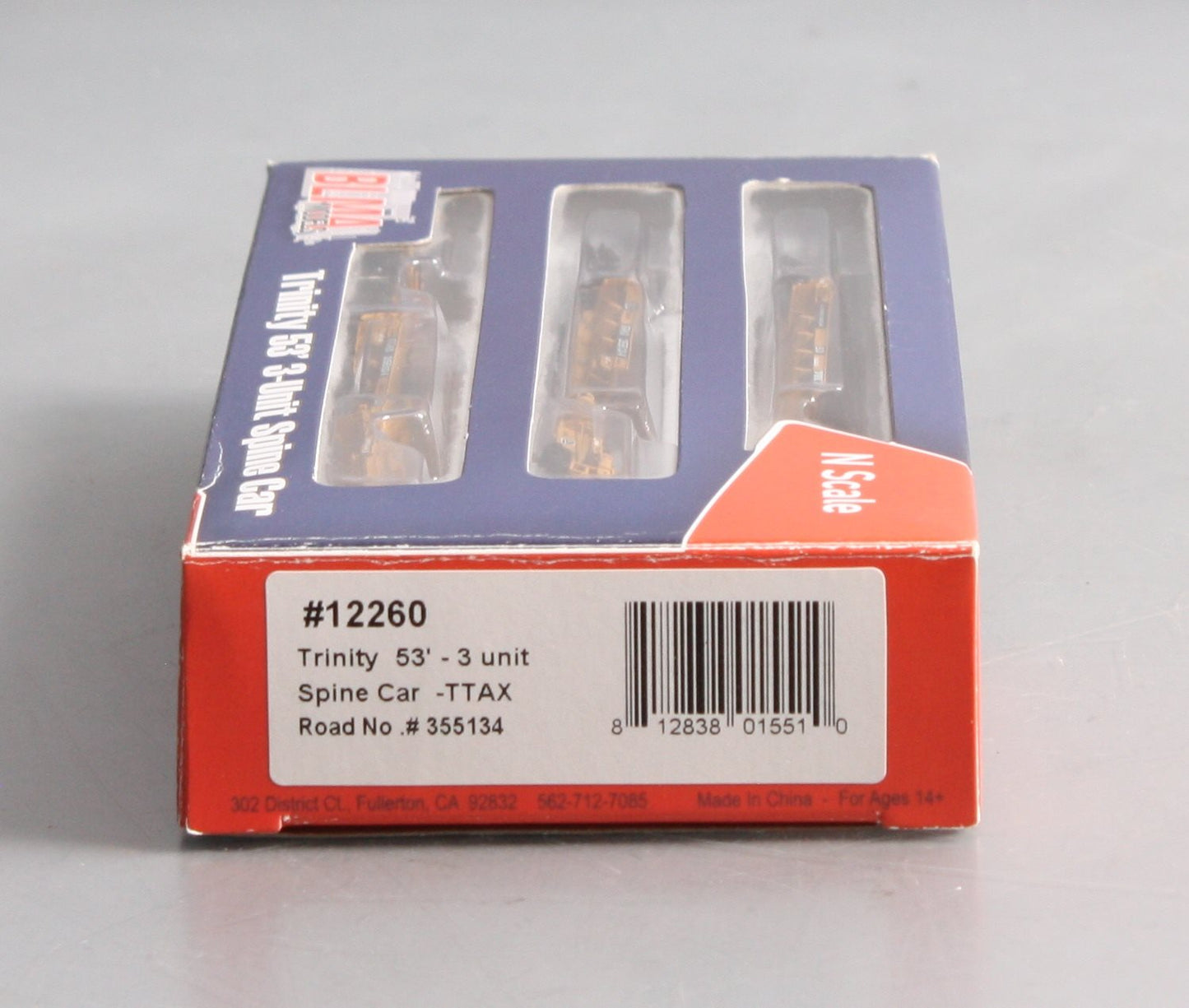 BLMA Models 12260 TTAX 3-Unit Spine Car #355134