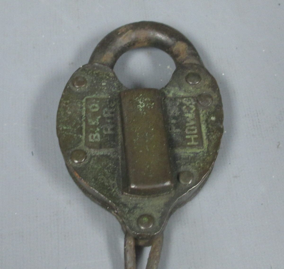 HDW CO. Vintage Baltimore and Ohio Railroad Lock w/o Key VG