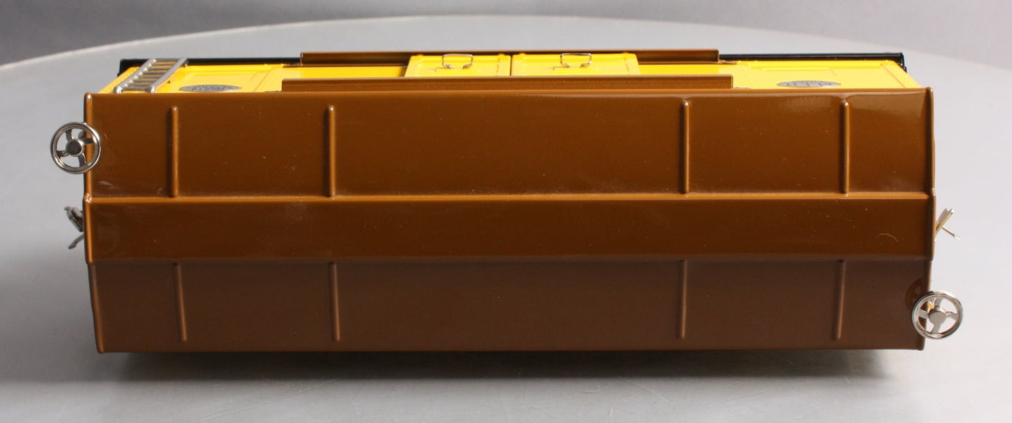 MTH 10-201 Standard Gauge Yellow/Brown Boxcar With Nickel Trim #214