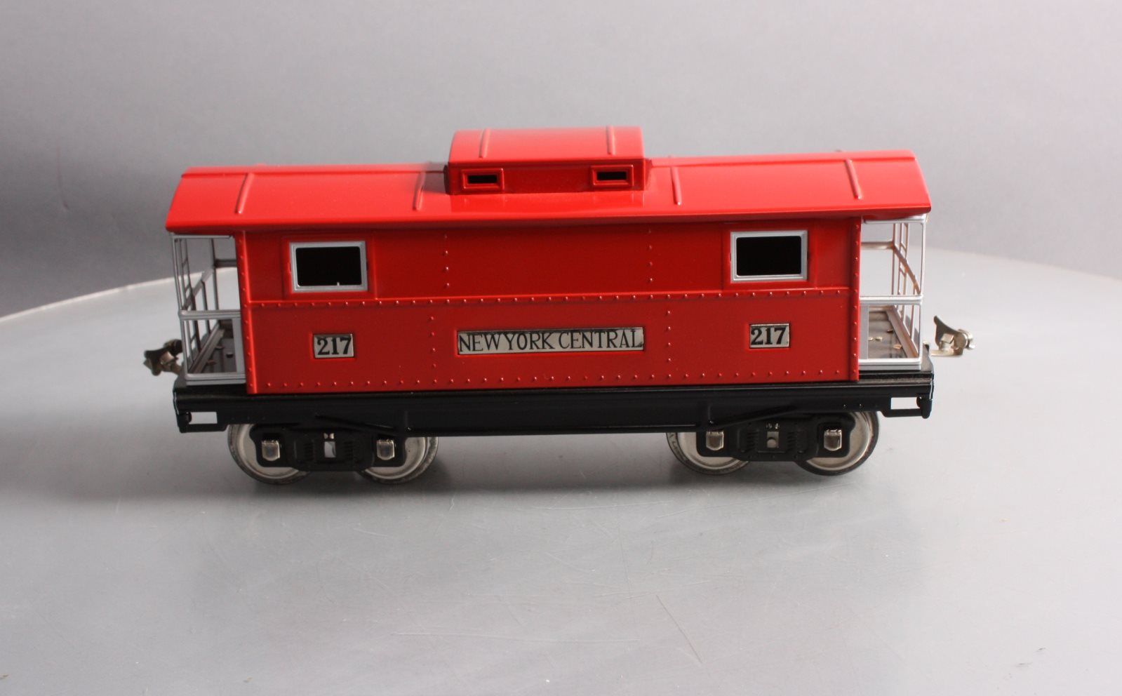 MTH 10-1054 217 Standard Gauge New York Central Red Caboose W/Nickel Trim