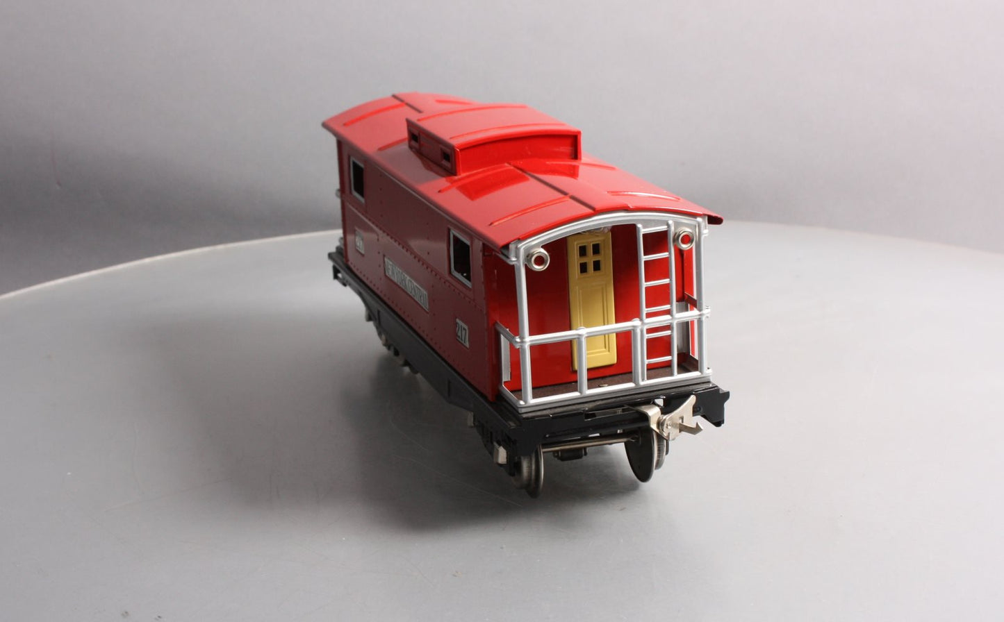 MTH 10-1054 217 Standard Gauge New York Central Red Caboose W/Nickel Trim