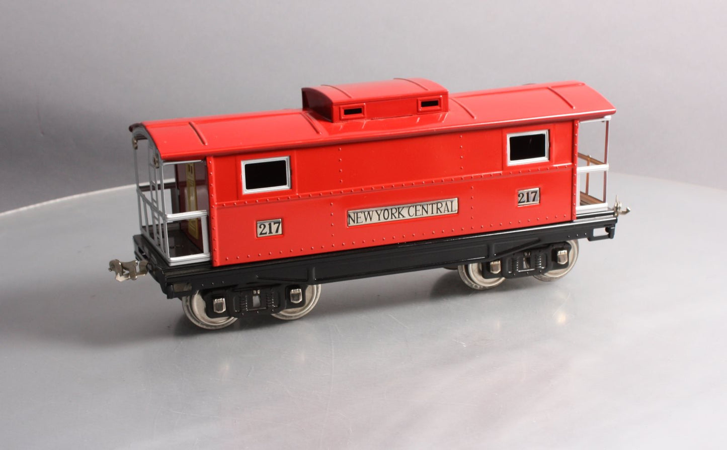 MTH 10-1054 217 Standard Gauge New York Central Red Caboose W/Nickel Trim