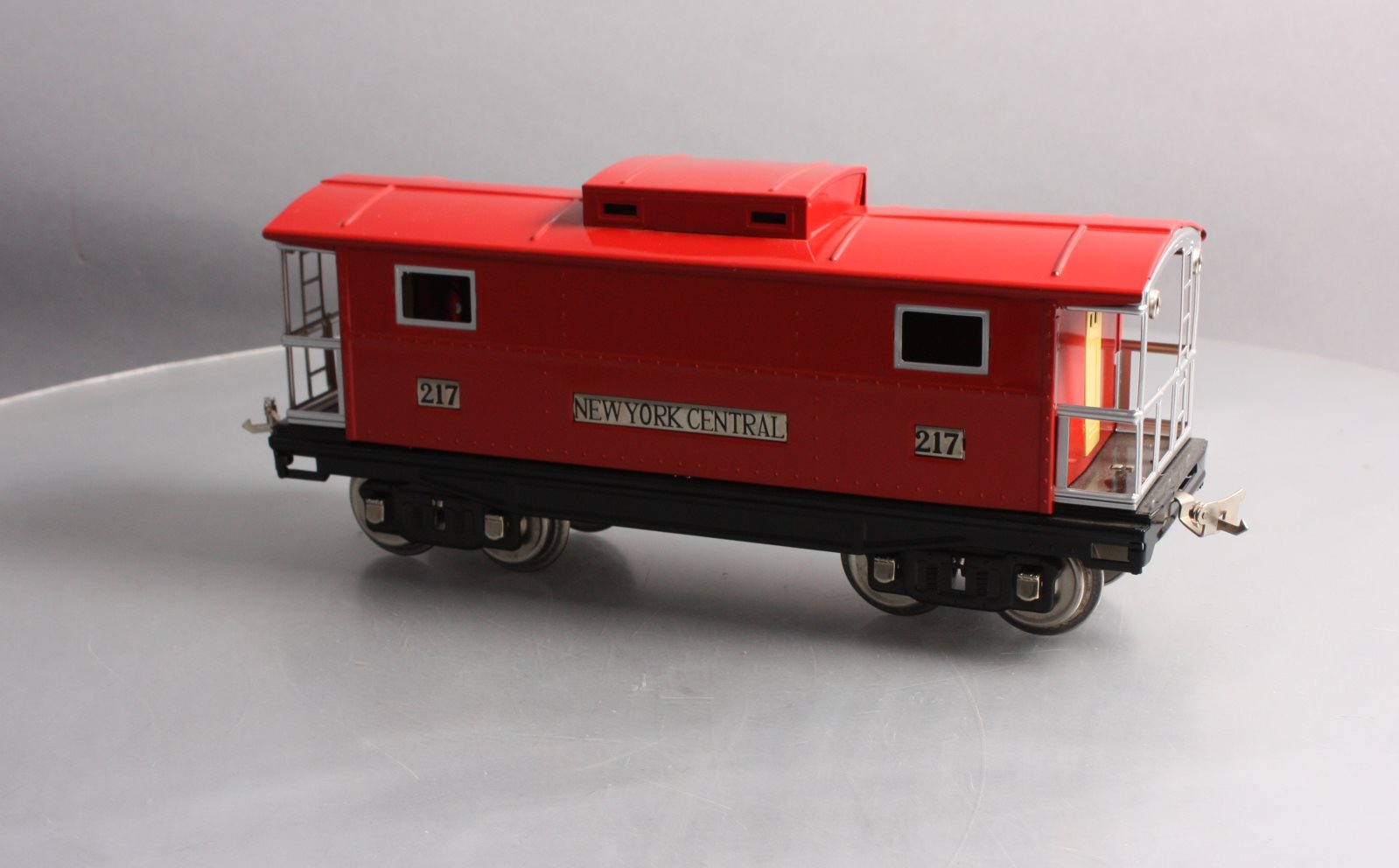 MTH 10-1054 217 Standard Gauge New York Central Red Caboose W/Nickel Trim