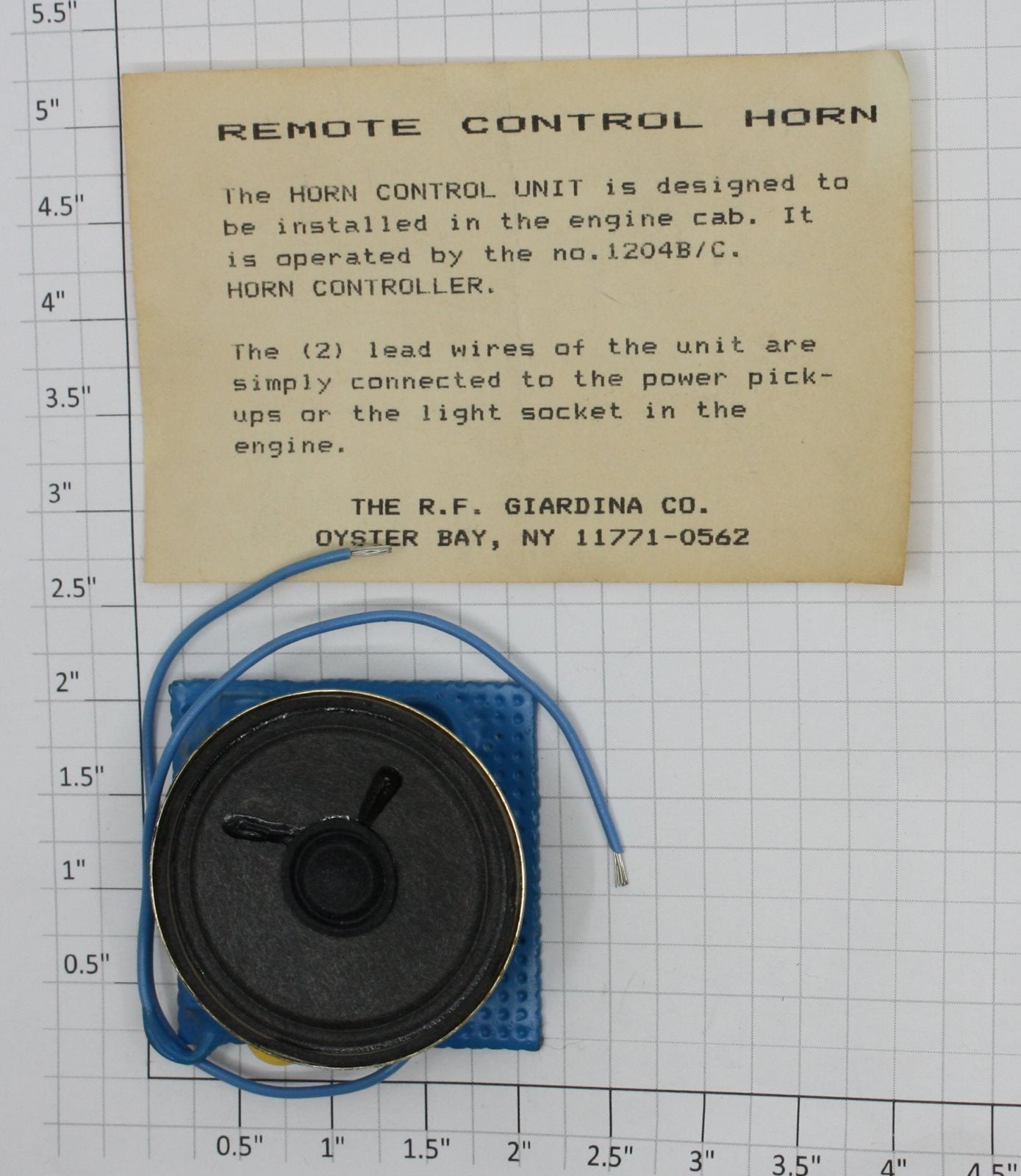 RF Giardina 1204B Remote Control Horn