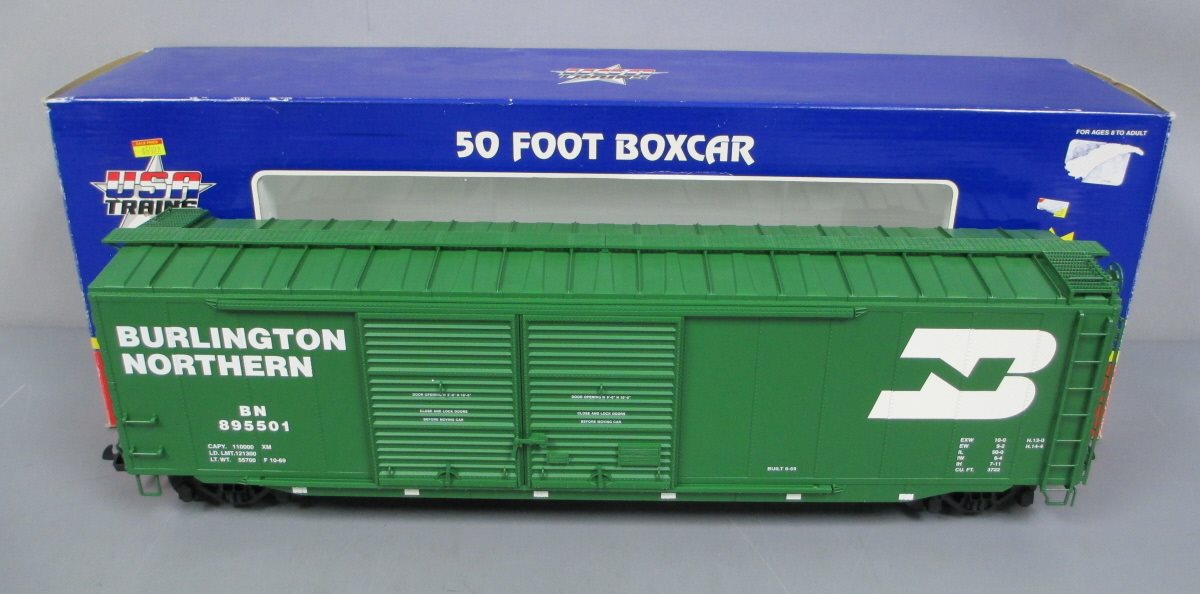 USA Trains R19307B G Burlington Northern 50 Ft. Box Car with AAR Double Door
