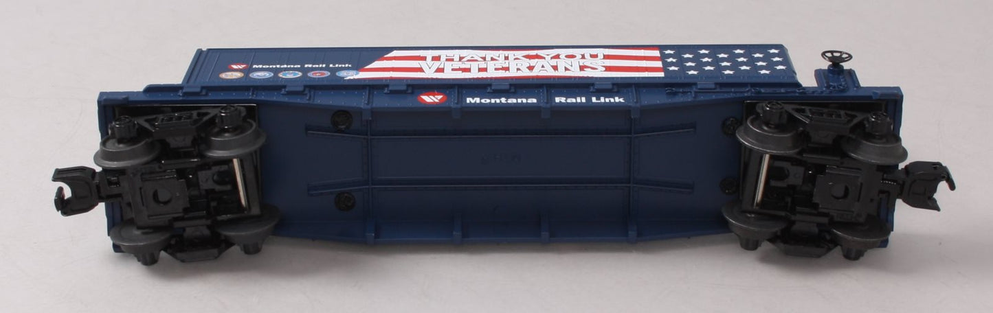 MTH 30-76849 O Montana Rail Link Veterans Flat Car w/40' Trailer