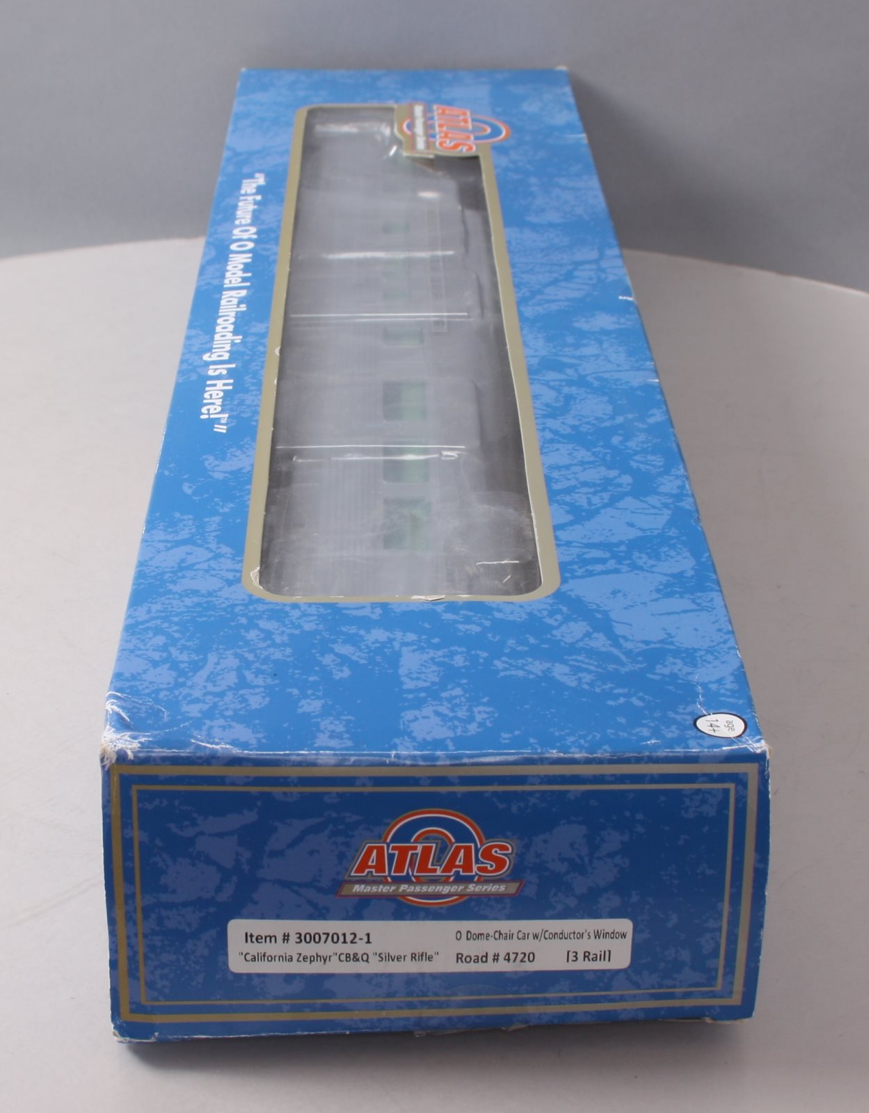 Atlas 3007012 O California Zephyr CB&Q Vista Dome w/Conductors Window #4720